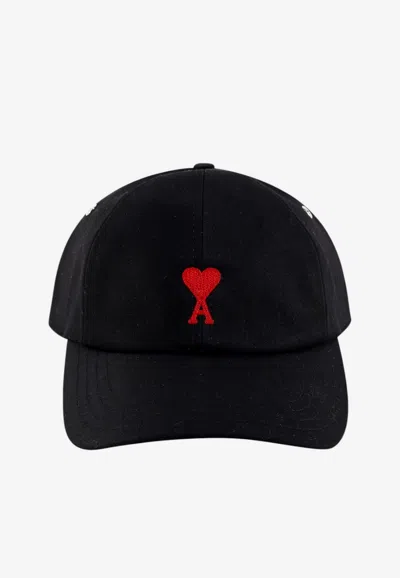 Ami Alexandre Mattiussi Ami De Coeur Baseball Cap In Black