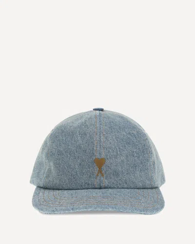 Ami Alexandre Mattiussi Ami Paris Men Light Blue Baseball Cap With Adc Logo Embroidery On The Front In Cotton Man