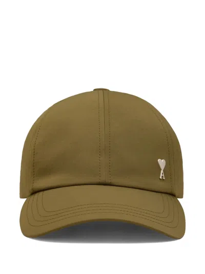 Ami Alexandre Mattiussi Ami De Coeur Baseball Cap In Brown