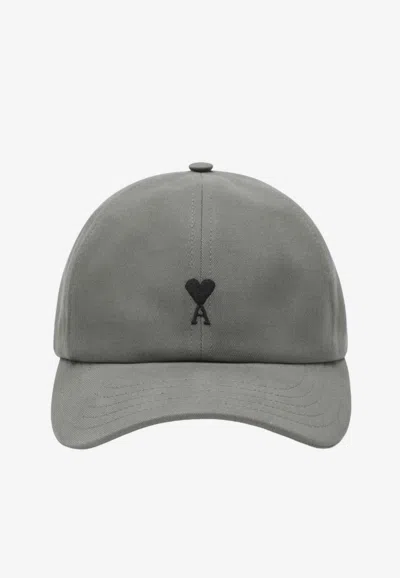 Ami Alexandre Mattiussi Ami De Coeur Baseball Cap In Gray