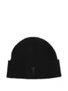 Ami Alexandre Mattiussi Ami De Coeur Beanie In Black