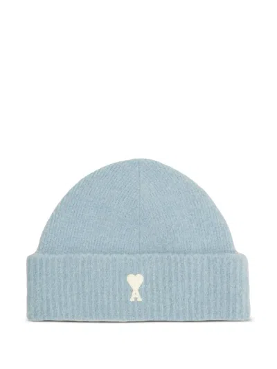 Ami Alexandre Mattiussi Ami De Coeur Beanie In Blue