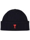 Ami Alexandre Mattiussi Ami De Coeur Beanie In Blue