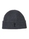 Ami Alexandre Mattiussi Ami Paris Women Ami De Coeur Beanie In Gray