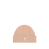 Ami Alexandre Mattiussi Ami Paris Men Ami De Coeur Beanie Hat In Pink