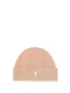 Ami Alexandre Mattiussi Ami Paris Men Ami De Coeur Beanie Hat In Pink