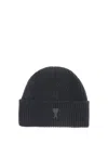 Ami Alexandre Mattiussi Ami De Coeur Beanie Hat In Black