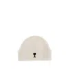 Ami Alexandre Mattiussi Ami Paris Men Ami De Coeur Beanie Hat In Neutral