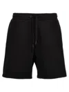 Ami Alexandre Mattiussi Ami Unisex Black Stretch Cotton Bermuda Shorts In Black