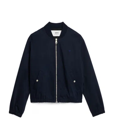 Ami Alexandre Mattiussi Ami De Coeur Bomber Jacket In Black