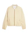 Ami Alexandre Mattiussi Ami Paris De Coeur Logo Bomber Jacket In Nude