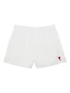 Ami Alexandre Mattiussi Ami Paris Short Ami De Coeur White Cotton Men In White