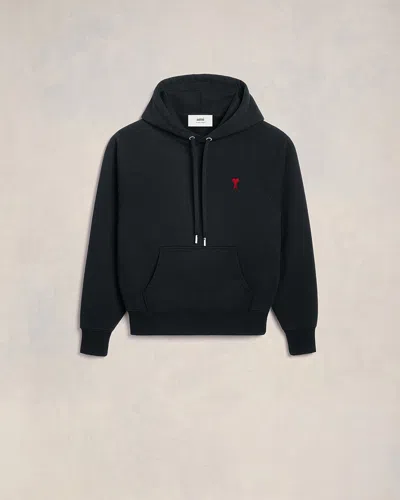 Ami Alexandre Mattiussi Ami Black Cotton Hoodie
