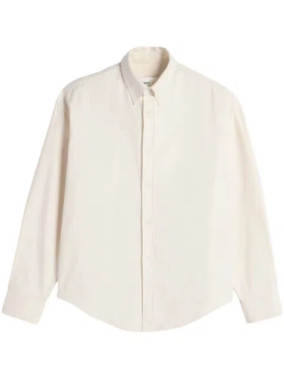 Ami Alexandre Mattiussi Ami De Coeur Boxy Fit Shirt In Off White