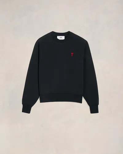AMI ALEXANDRE MATTIUSSI AMI DE COEUR BOXY FIT SWEATSHIRT BLACK