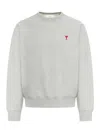 Ami Alexandre Mattiussi Ami De Coeur Light Grey Sweatshirt In Grey