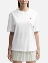 Ami Alexandre Mattiussi Ami Paris Ami Paris De Coeur Cotton T-shirt In White
