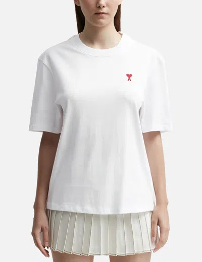 Ami Alexandre Mattiussi Ami De Coeur Boxy Fit T-shirt In White