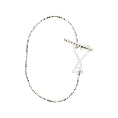 Ami Alexandre Mattiussi 'ami De Coeur' Bracelet In Silver