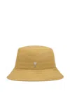 Ami Alexandre Mattiussi Mustard Twill Ami De Coeur Stud Bucket Hat Yellow In Yellow