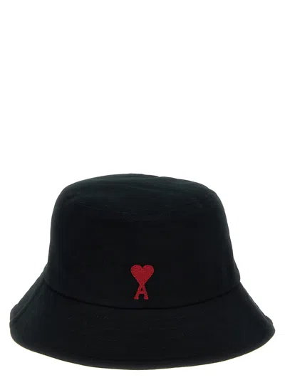 Ami Alexandre Mattiussi Ami De Coeur Bucket Hat In Black