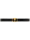 Ami Alexandre Mattiussi Ami De Coeur-buckle Leather Belt In Black