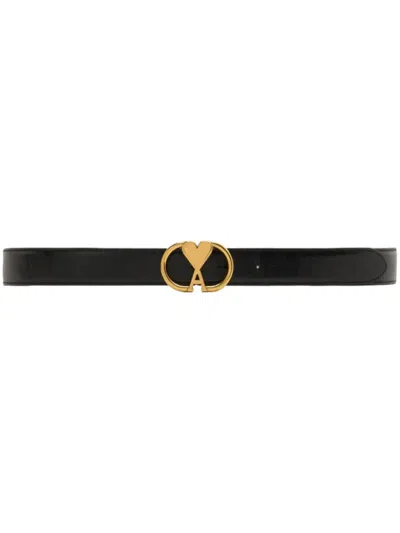 AMI ALEXANDRE MATTIUSSI AMI DE COEUR-BUCKLE LEATHER BELT