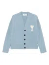 Ami Alexandre Mattiussi Ami De Coeur Button-up Cardigan In Blue