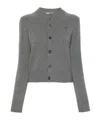 Ami Alexandre Mattiussi Ami Paris Ami Paris De Coeur Cashmere Cardigan In Gray