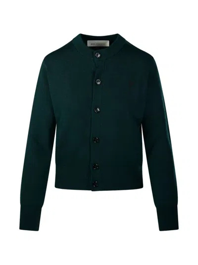 Ami Alexandre Mattiussi Ami De Coeur Button-up Cardigan In Green