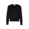 Ami Alexandre Mattiussi V-neckline Cardigan With Ribbed Cuffs And Hem In Black