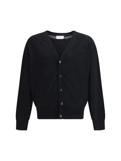 Ami Alexandre Mattiussi Ami De Coeur Cardigan In Black
