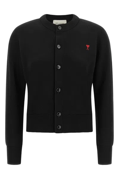 Ami Alexandre Mattiussi 'ami De Coeur' Cardigan In Black