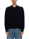Ami Alexandre Mattiussi "ami De Coeur" Cardigan In Blue