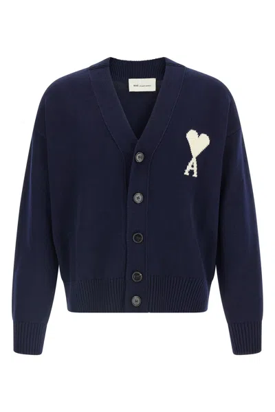 Ami Alexandre Mattiussi 'ami De Coeur' Cardigan In Blue