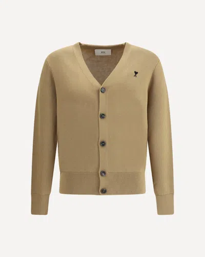 Ami Alexandre Mattiussi Ami Paris Men Ami De Coeur Cardigan In White