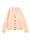 Ami Alexandre Mattiussi Ami De Coeur Cardigan In Pink