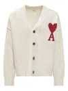 Ami Alexandre Mattiussi Ami De Coeur Cardigan In White