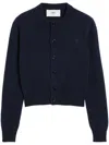 Ami Alexandre Mattiussi Ami De Coeur Cashmere Cardigan In Blue