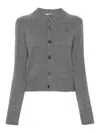 Ami Alexandre Mattiussi Ami Paris Ami Paris De Coeur Cashmere Cardigan In Grey