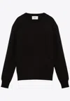 Ami Alexandre Mattiussi Ami Paris Brown Cashmere Ami De Coeur Sweater Men In Brown