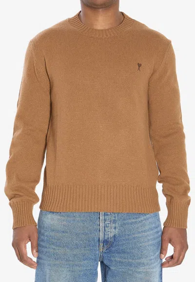 AMI ALEXANDRE MATTIUSSI AMI DE COEUR CASHMERE WOOL SWEATER