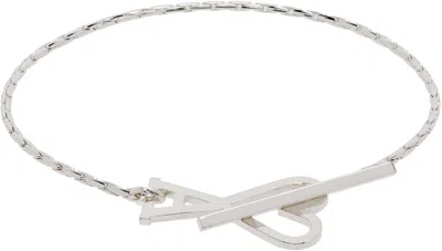 Ami Alexandre Mattiussi Ami De Coeur Chain Bracelet In Silver