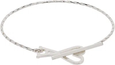 Ami Alexandre Mattiussi Ami De Coeur Chain Bracelet In Silver