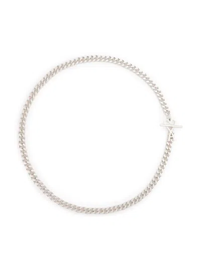 Ami Alexandre Mattiussi Ami De Coeur Chain Necklace In White
