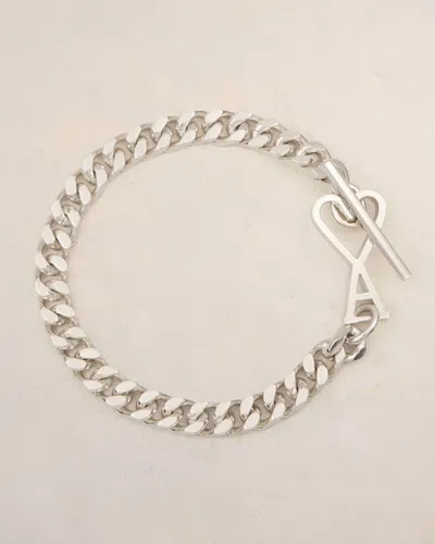 Ami Alexandre Mattiussi Ami De Coeur Chunky Bracelet Silver