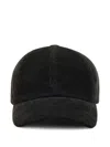 Ami Alexandre Mattiussi Ami De Coeur Corduroy Cap In Black