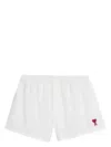 Ami Alexandre Mattiussi Ami Paris Short Ami De Coeur White Cotton Men In White
