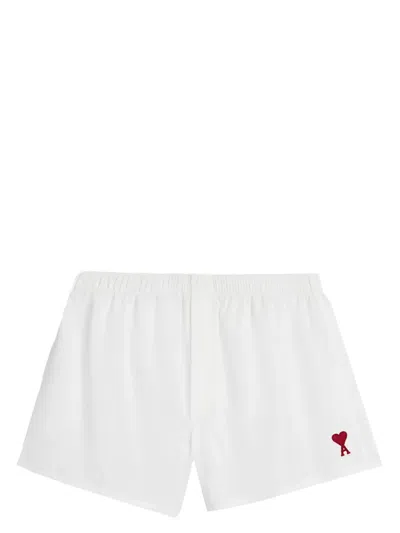 Ami Alexandre Mattiussi Ami De Coeur Cotton Boxers In White