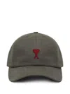 Ami Alexandre Mattiussi Ami Paris Ami De Coeur Smoke Grey Baseball Cap Men In Grey